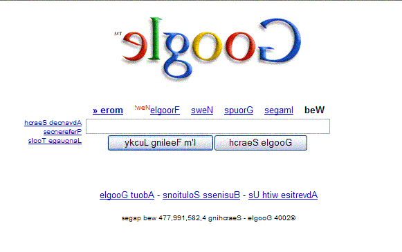 Google Search Mirror - elgooG