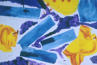 Collage: Apple Segments, Blue Rivers, Purple Rivulets