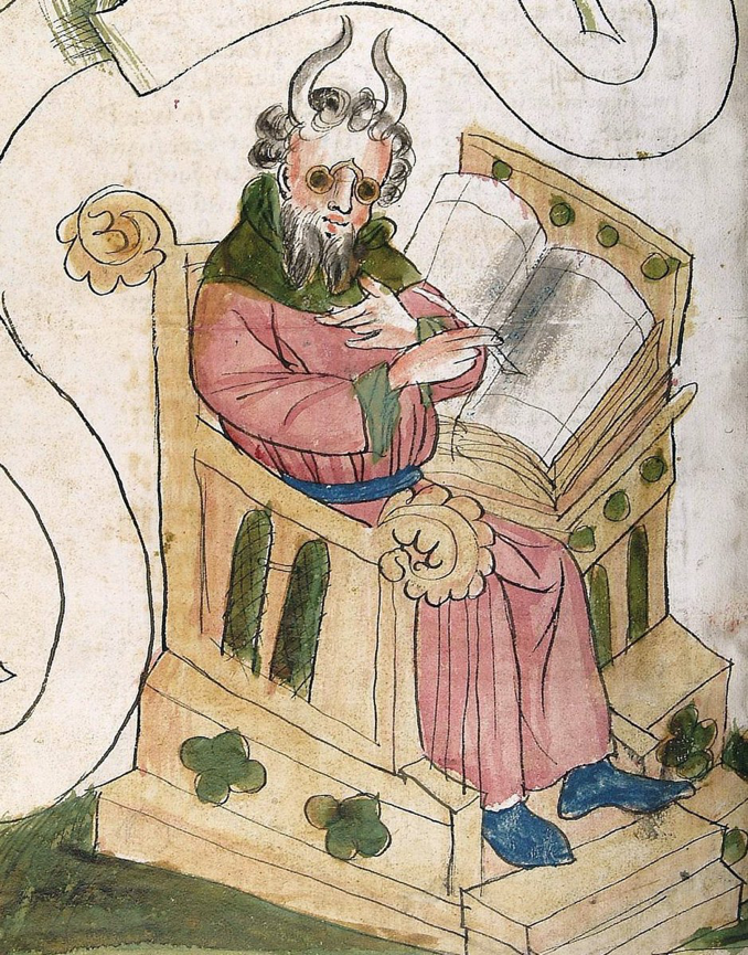 medieval depiction of Moses